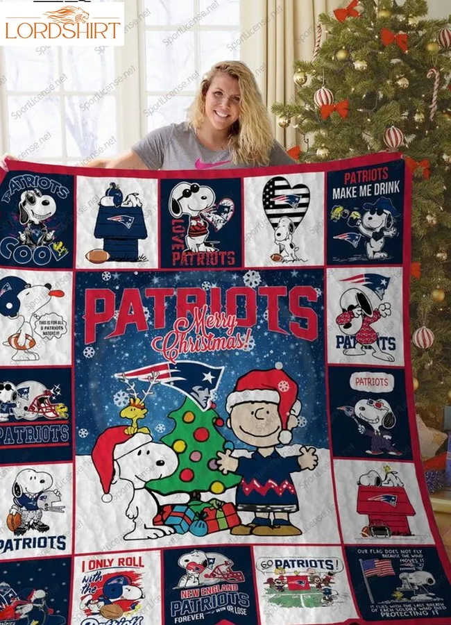 New England Patriots Snoopy Quilt Blanket Ver 1