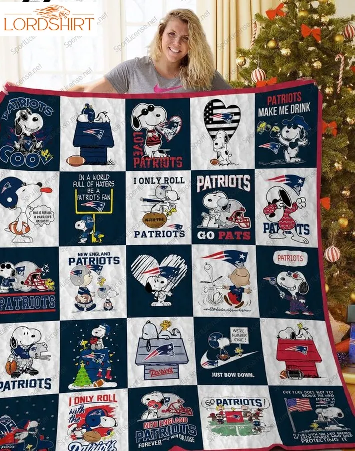 New England Patriots Snoopy Quilt Blanket Ver 25