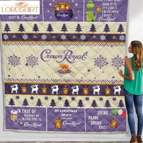 New Grinch Crown Royal Christmas Blanket Quilt