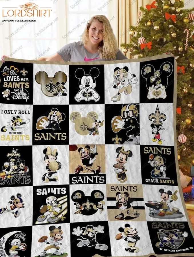 New Orleans Saints Disney Quilt Blanket