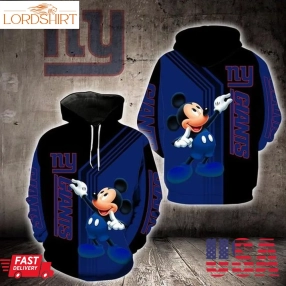 New York Giants Mickey Mouse 3D Hoodie