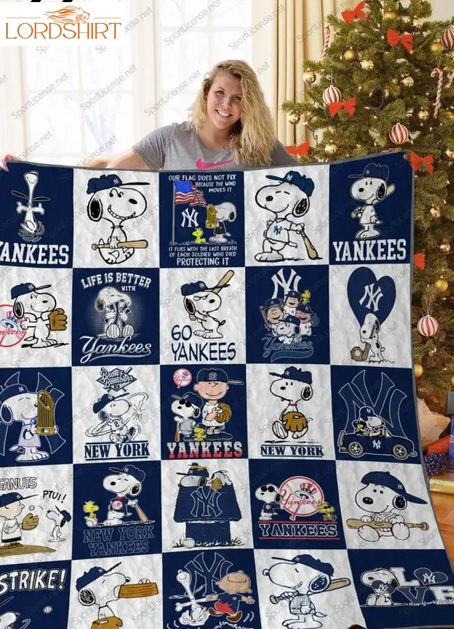 New York Yankees+Snoopy Quilt Blanket Ver Sp