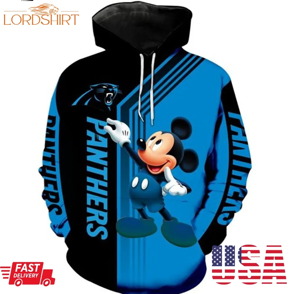 Nfl Carolina Panthers Mickey Nfl 3D Hoodies