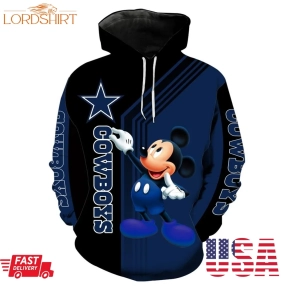 Nfl Dallas Cowboys Mickey Limited Full Printed 3D Hoodie