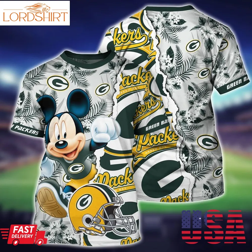 Nfl Green Bay Packers Mickey Mouse 3D Shirt