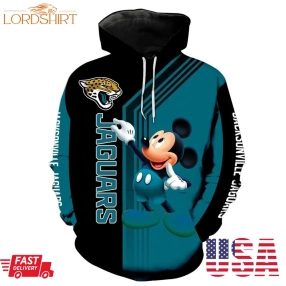 Nfl Jacksonville Jaguars Mickey Limited Full Printed 3D Hoodie