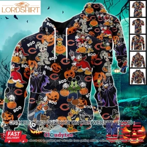 Nfl Los Angeles Rams Halloween Pumpkin Mickey With Friends Disney Style 3D Hoodie, Shirt  