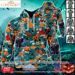 Nhl San Jose Sharks Halloween Pumpkin Mickey With Friends Disney Style 3D Hoodie, Shirt  