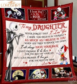 Nightmare Daughter Dad Have Your Back 3D Quilt Blanket