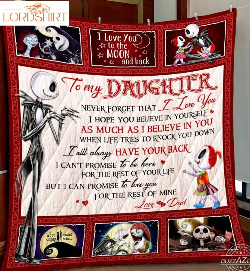 Nightmare Daughter Dad Have Your Back 3D Quilt Blanket