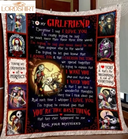 Nightmare Girlfriend Every Time Say Love You 3D Quilt Blanket