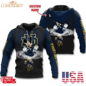 Notre Dame Fighting Irish Mickey Custom Name Shirt, Hoodie, Sweatshirt