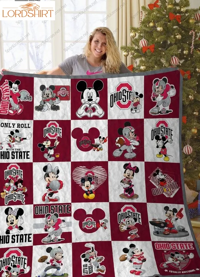 Ohio State Buckeyes Disney Quilt Blanket