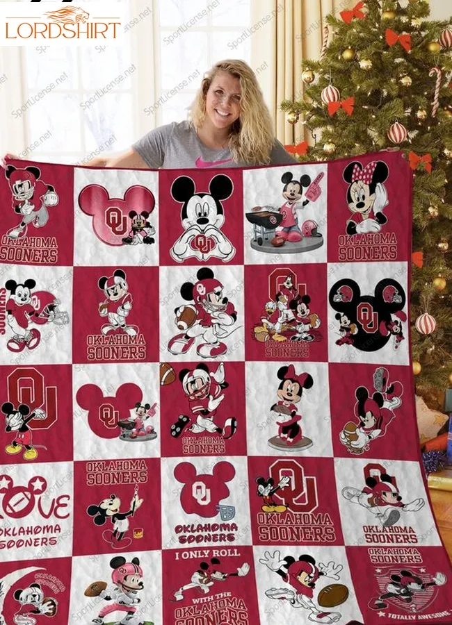 Oklahoma Sooners Disney Quilt Blanket