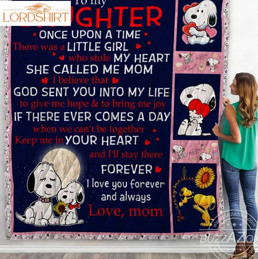 Once Upontime Little Girl Who Stole My Heart Snoopy 3D Quilt Blanket