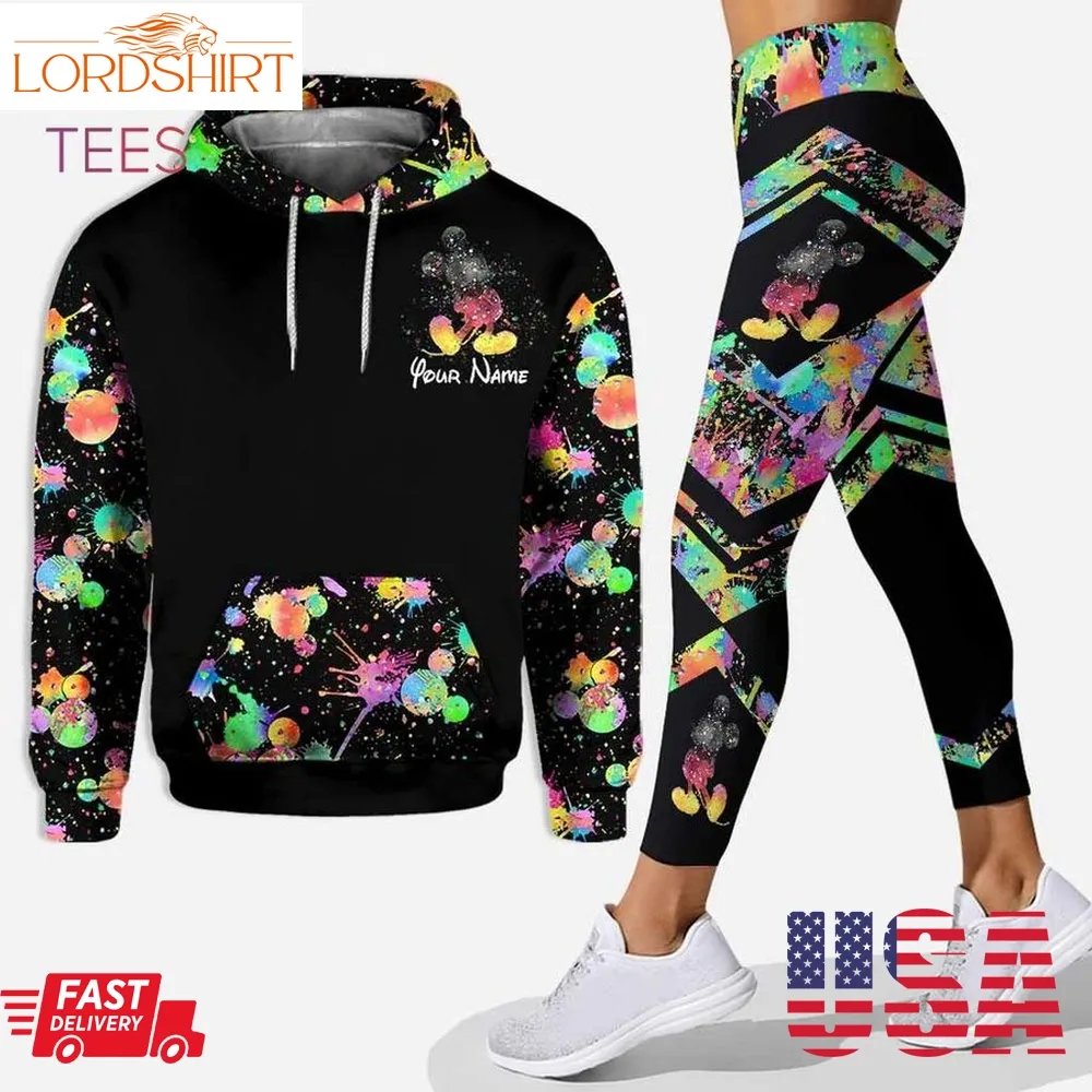 Personalized Mickey Mouse Hoodie And Leggings All Over Print