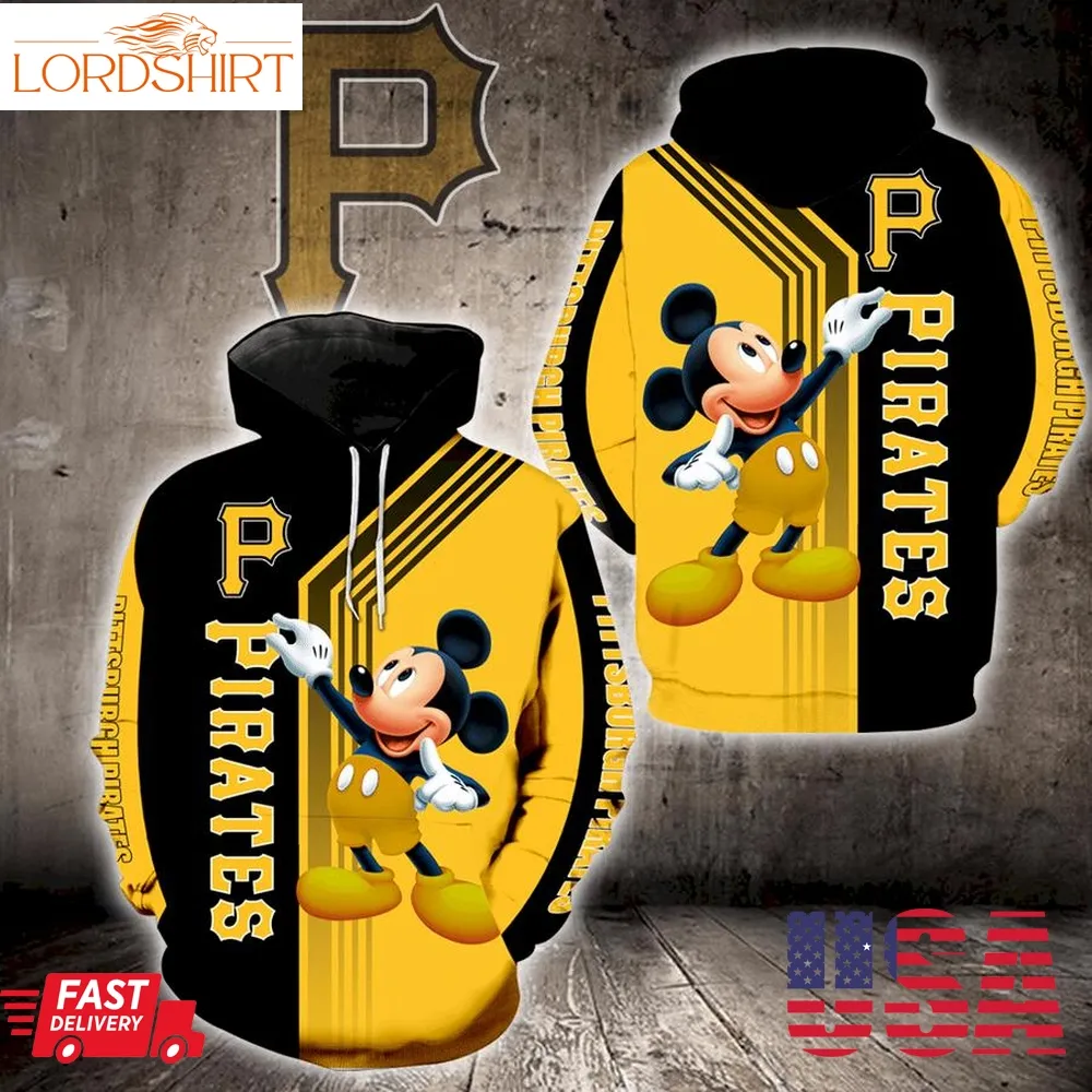 Pittsburgh Pirates Mickey Mouse Full Print V1506 Hoodie