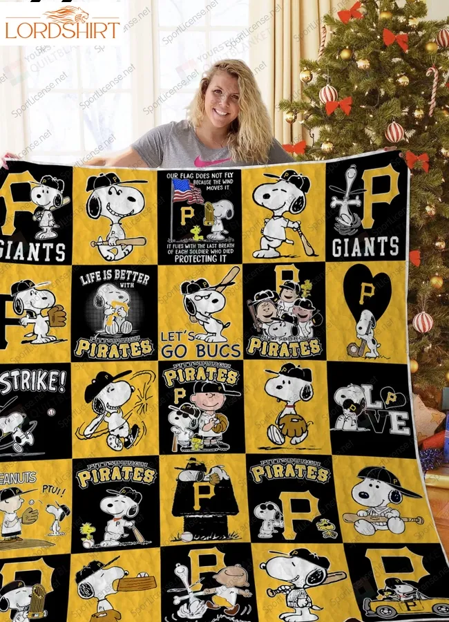 Pittsburgh Pirates Snoopy Quilt Blanket For Sp