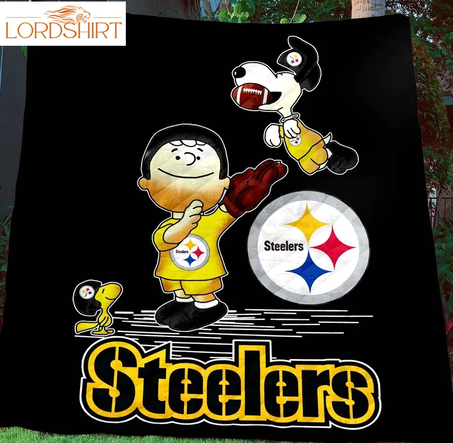 Pittsburgh Steelers Quilt Blanket Snoopy