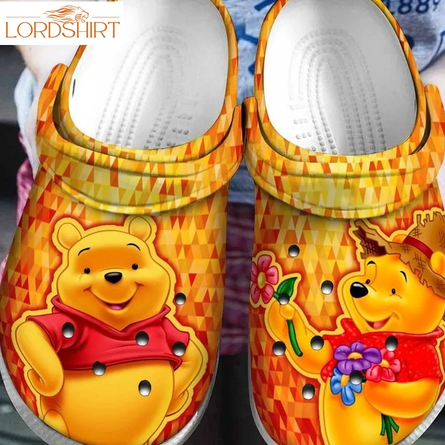 Pooh Flower Winnie The Pooh Rubber Crocs Crocband Clogs