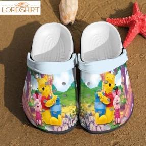 Pooh Winnie The Pooh Cute Crocs Crocband Clog Comfortable Water Shoes