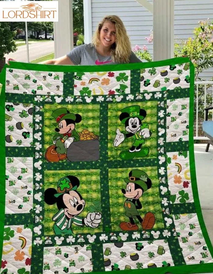 Saint Patrick Day Mickey Mouse Customize Quilt Blanket