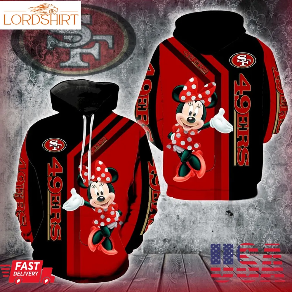 San Francisco 49Ers Minnie Mouse 3D Hoodie For Men And Women