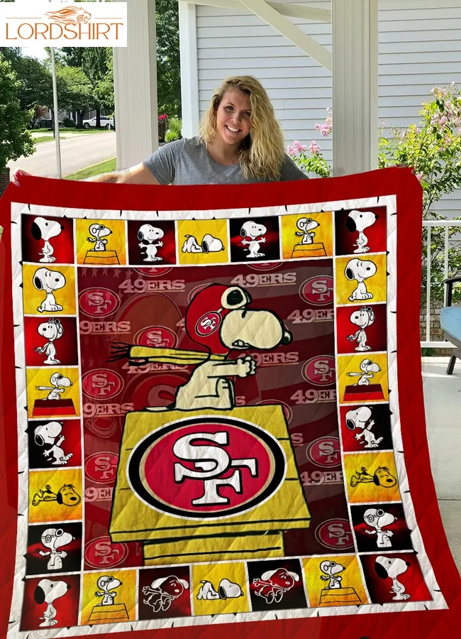 San Francisco 49Ers Snoopy Quilt Blanket Great Customized Blanket Gifts For Birthday Christmas Thanksgiving