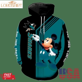 San Jose Sharks Mickey Mouse New Full All Over Print V1521 Hoodie