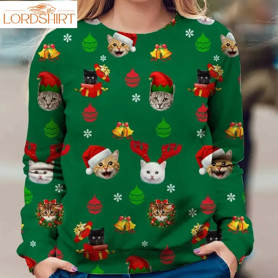 Santa Cats In Merry Christmas Sweatshirt