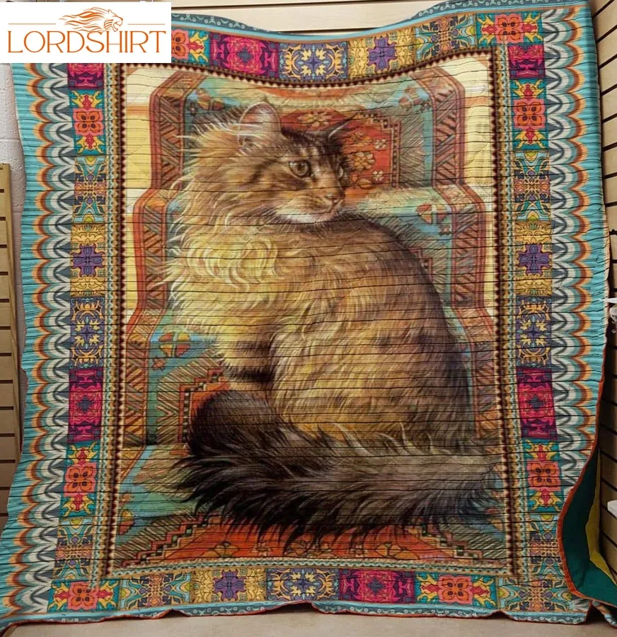 Shaggy Cat 3D Customized Quilt Blanket