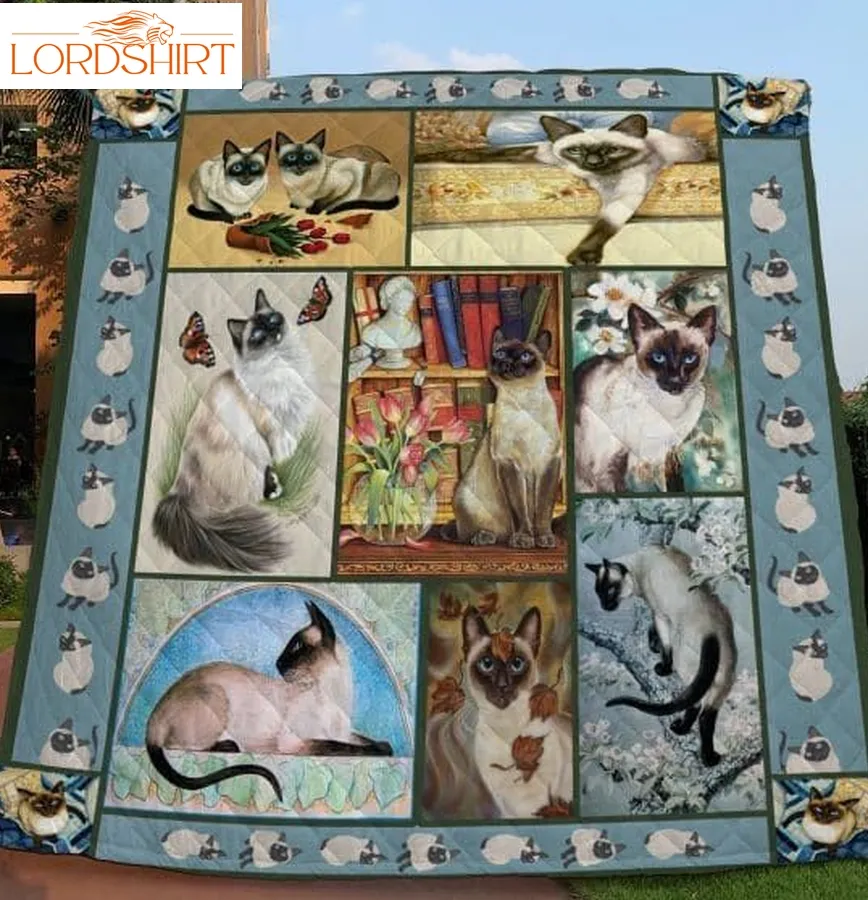 Siamese Cat Passionate To Me Awesome 3D Customized Quilt