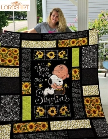 Snoopy &8211 You Are My Sunshine Quilt Blanket