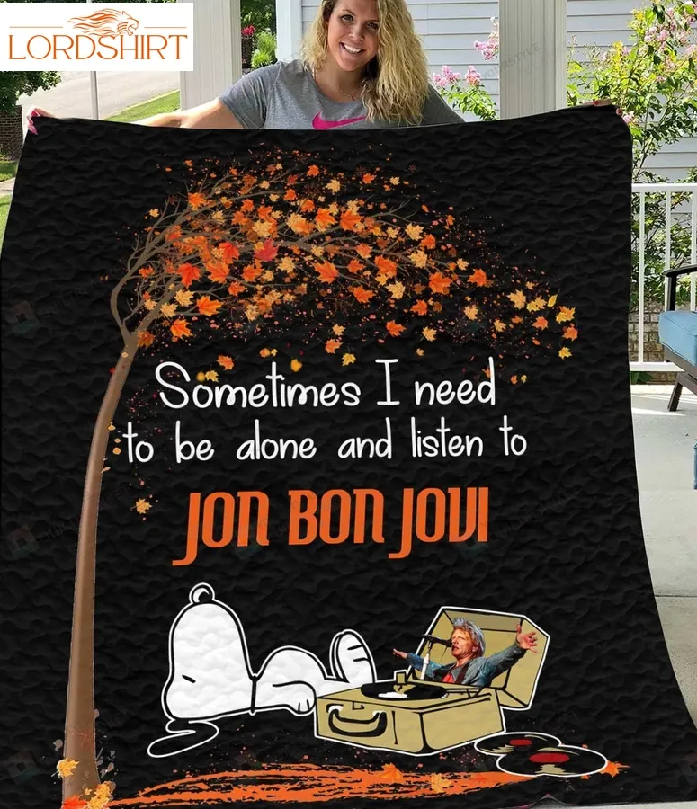 Snoopy And Jon Bon Jovi Quilt Blanket