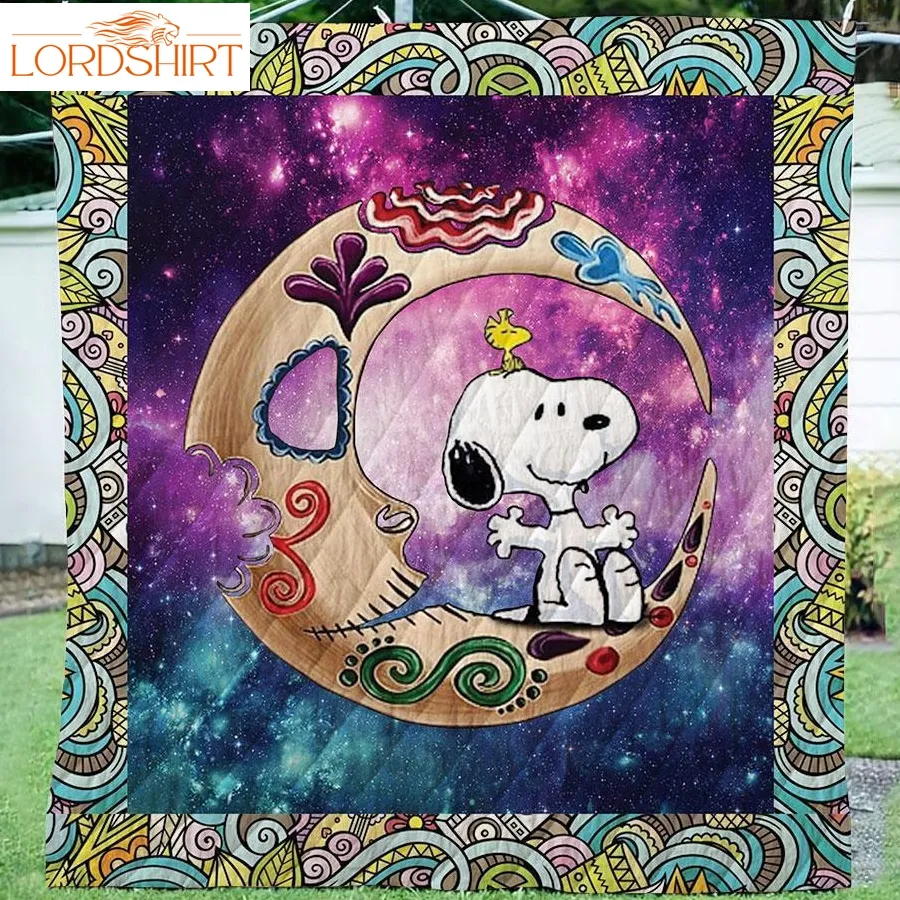 Snoopy Galaxy 3D Customize Quilt Blanket