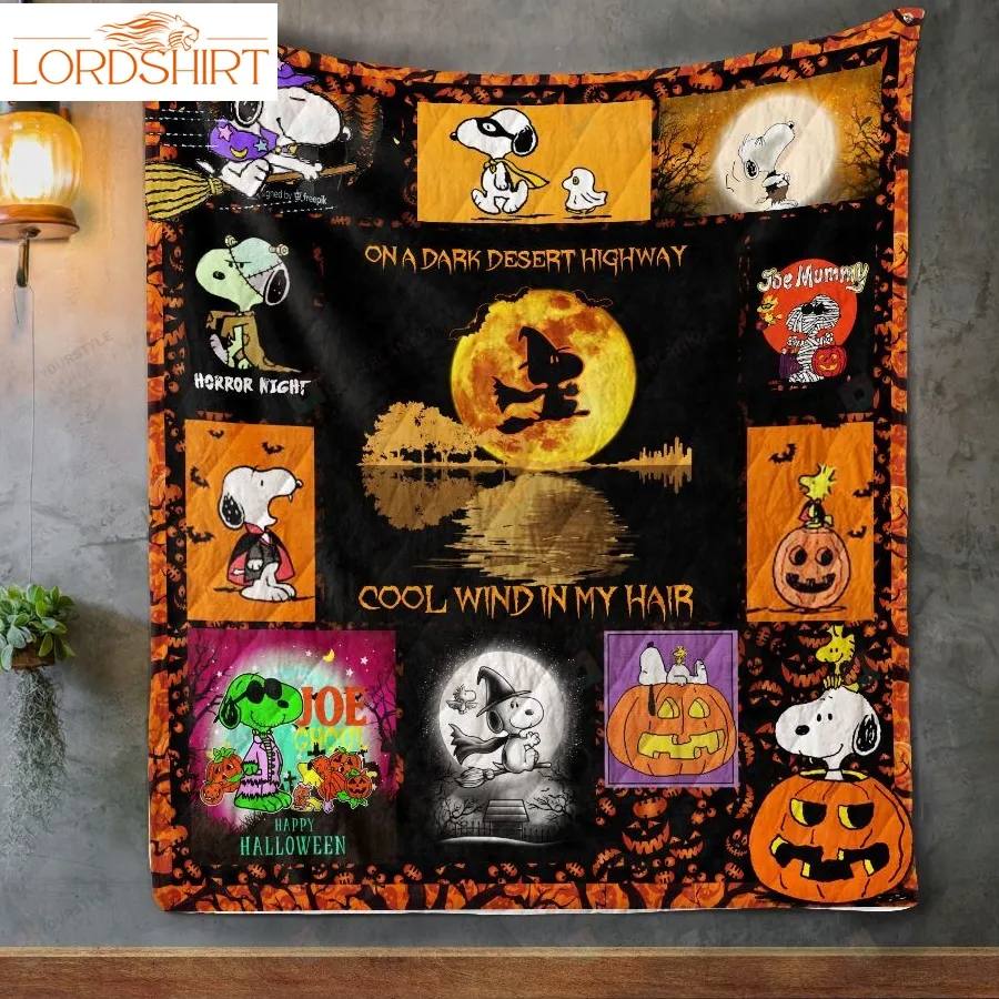 Snoopy Halloween Quilt Blanket