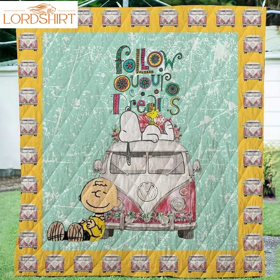 Snoopy Hippie 3D Customized Quilt