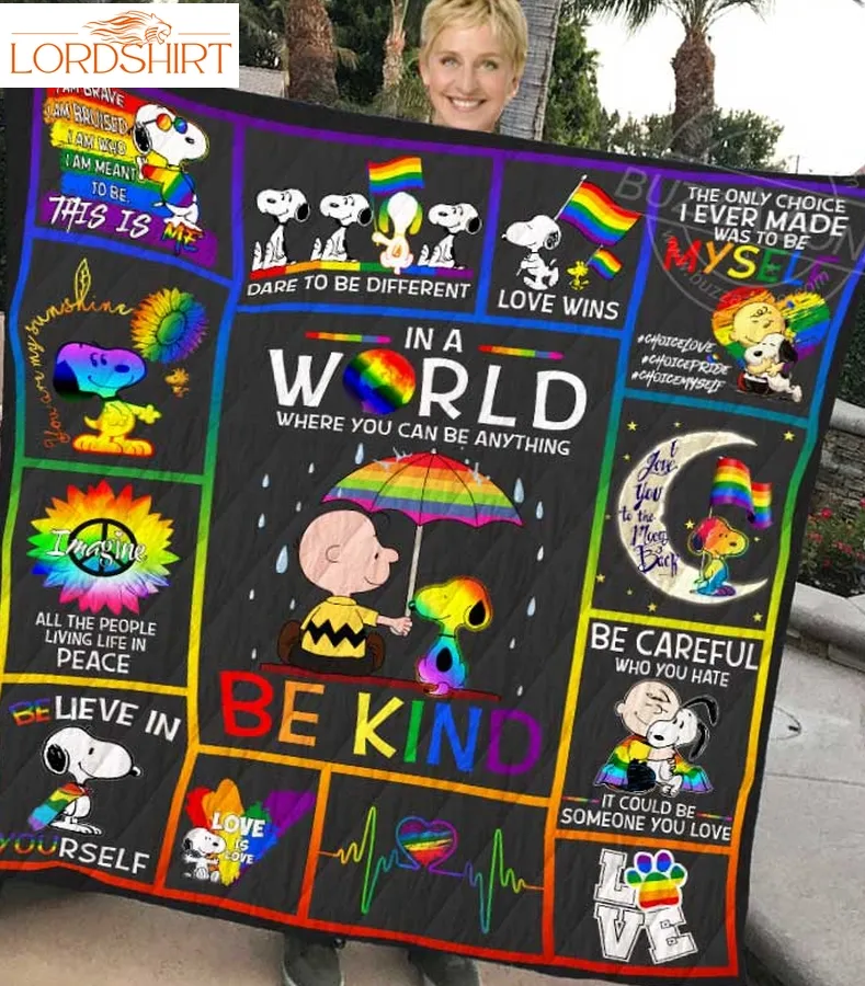 Snoopy Lgbt Btt 3D Quilt Blanket