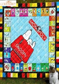 Snoopy Monopoly Game Quilt Blanket Tt99