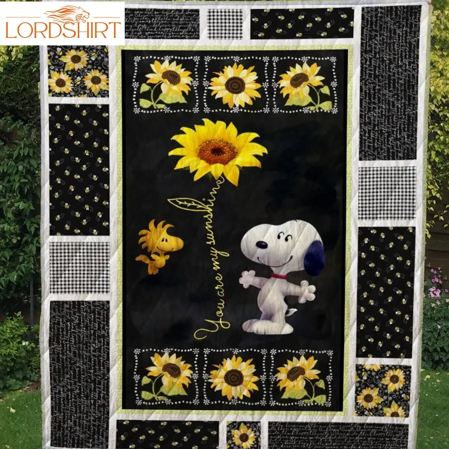 Snoopy Sunshine Customize Quilt Blanket