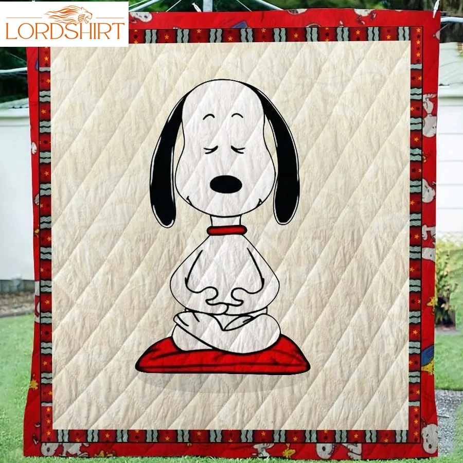 Snoopy Yoga 3D Customize Quilt Blanket