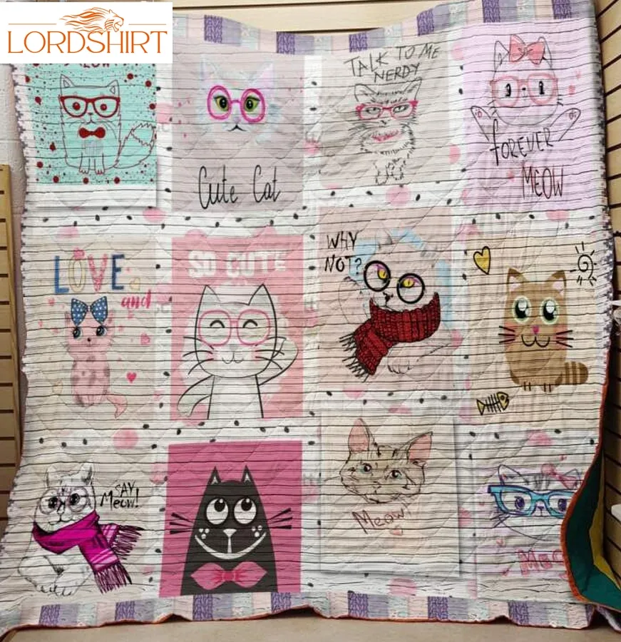 So Cute Cat 3D Customized Quilt