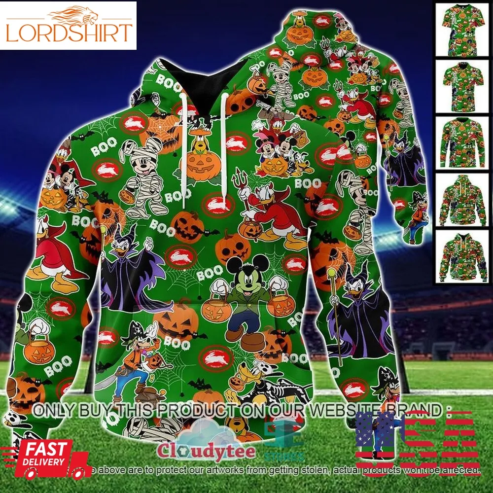 South Sydney Rabbitohs Mickey Friends Halloween Shirt, Hoodie  