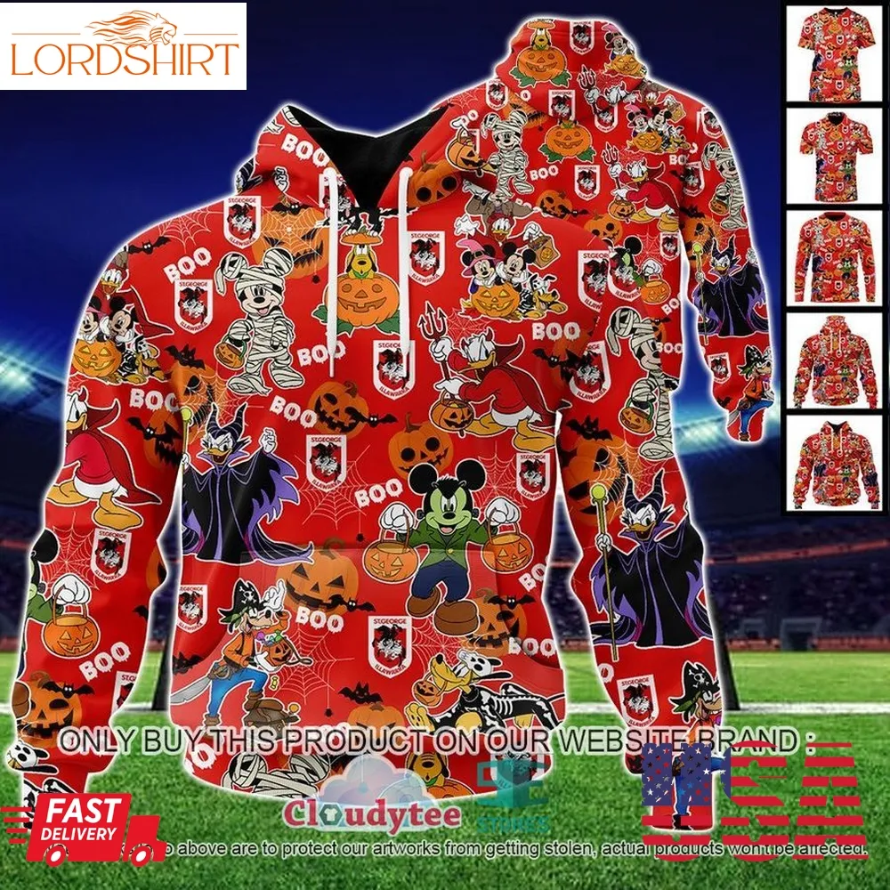 St George Illawarra Dragons Mickey Friends Halloween Shirt, Hoodie  