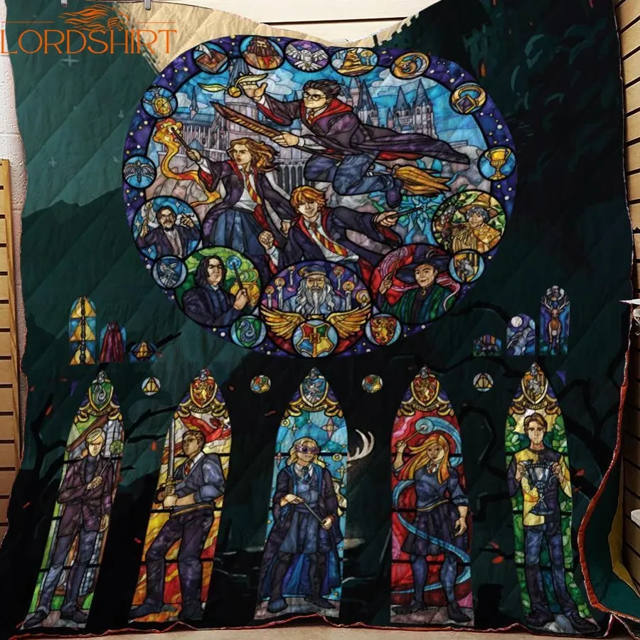 Stained Glass Harry Potter 3D Customized Quilt Blanket