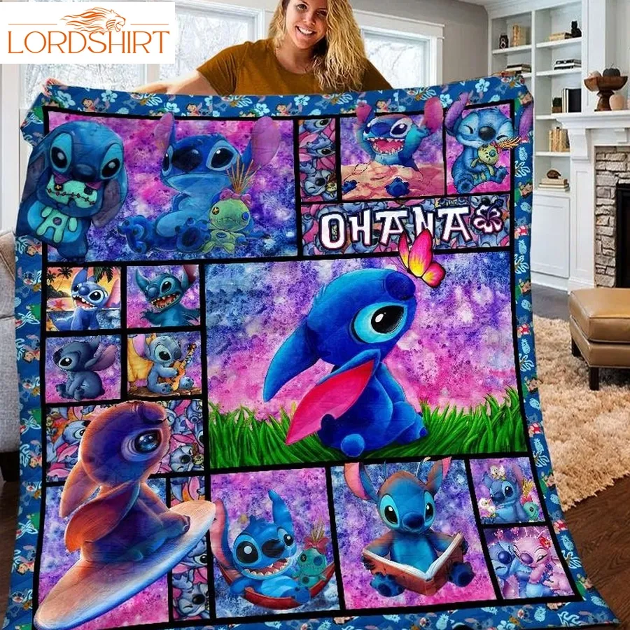 Stitch Colorful All Star Ohana Quilt Blanket