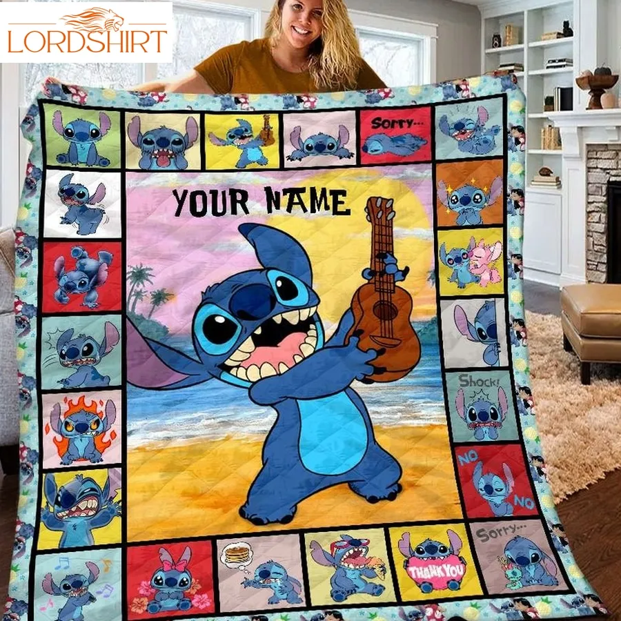 Stitch Guitar With Me Quilt Blanket