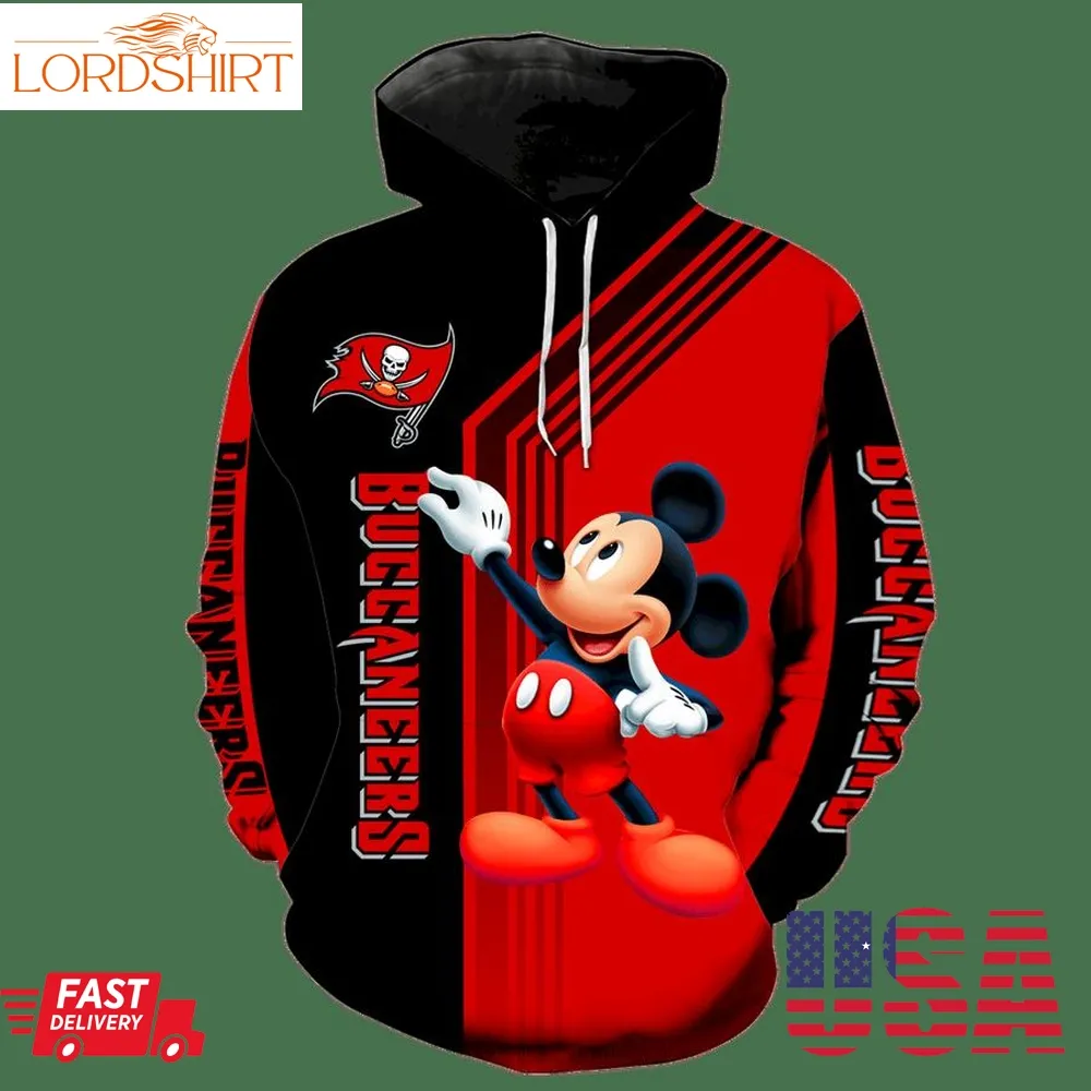 Tampa Bay Buccaneers Mickey Mouse New Full All Over Print K1241 Hoodie Zipper