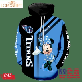 Tennessee Titans Minnie Mouse New Full All Over Print V1460 Hoodie Zipper