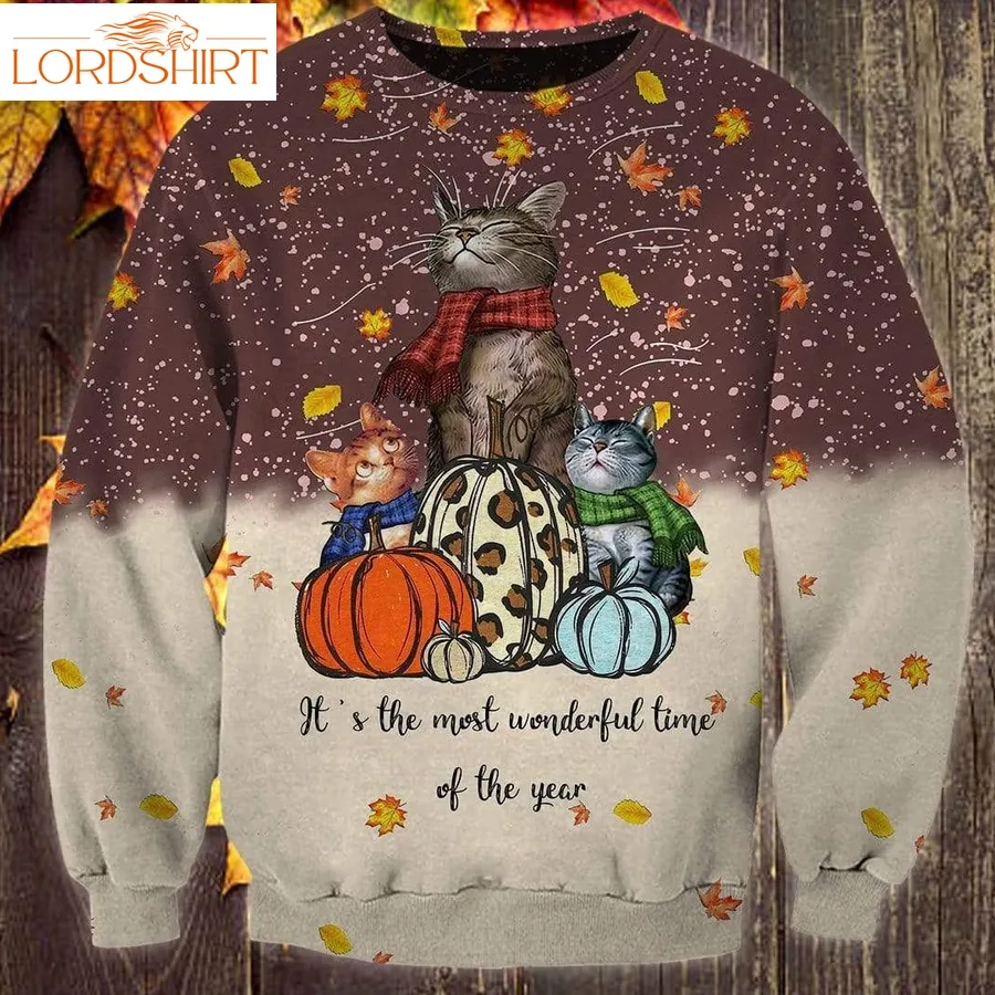 Thanksgiving It The Most Wonderful Time Of The Year Cat Sweater